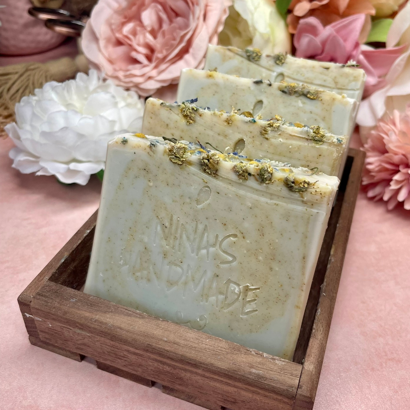 Lavender Chamomile, Herbal Artisan Soap - Nina's Pure Joy