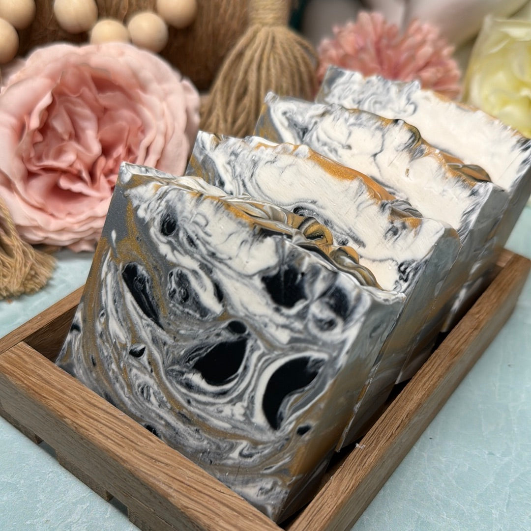 White Marble - Lemon, Amber, Musk Shea Butter Artisan Soap