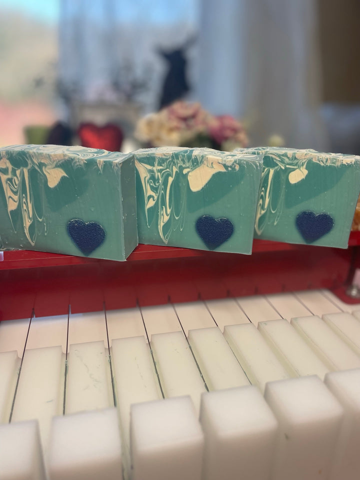 Shades Of Blue Forever Heart Artisan Soap