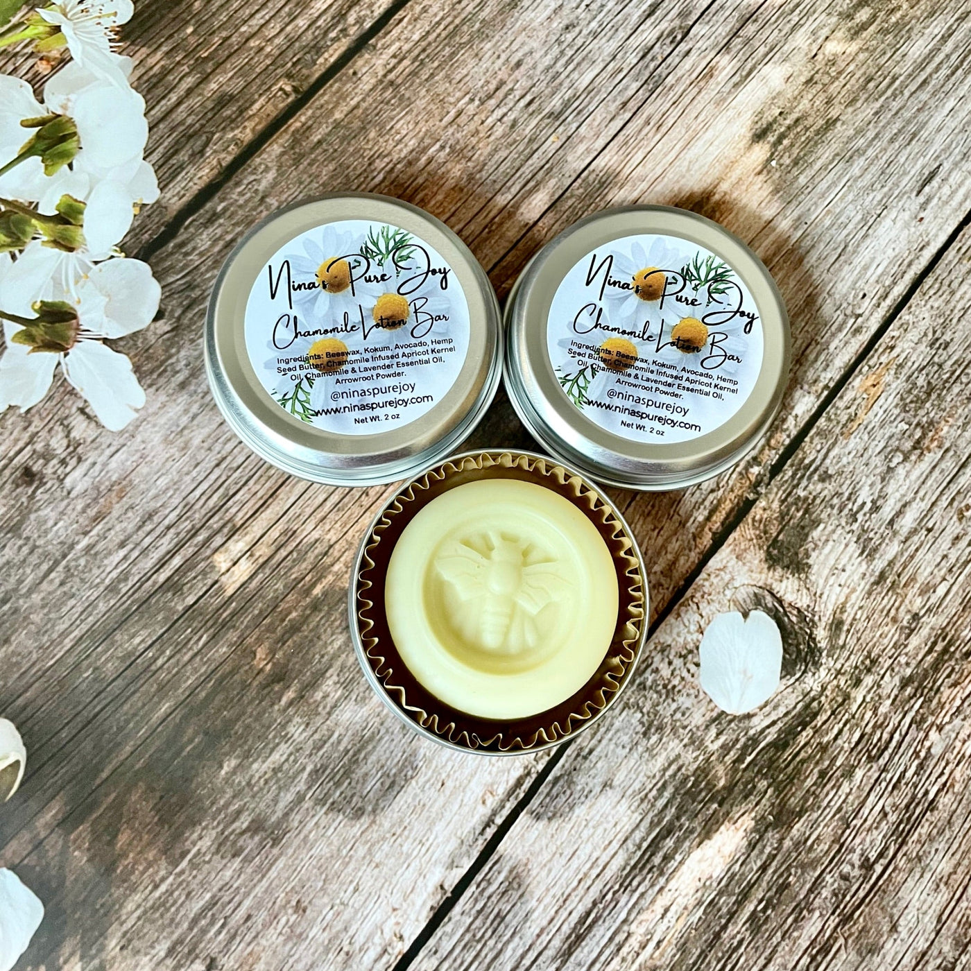 Solid Beeswax & Shea Butter All-Natural Moisturizing Lotion Bar for Eczema Dry Skin - Nina's Pure Joy