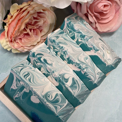Shades Of Blue Forever Heart Artisan Soap